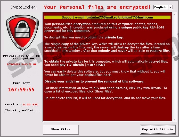 crypto locker targeted files